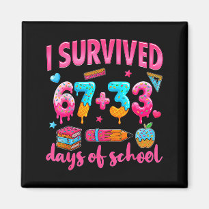 Knuffel I heb 100 dagen school overleefd 67 Ijs Magneet