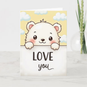 Knuffel Ijsbeer Love You Kaart
