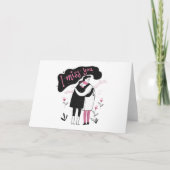 Knuffel Ik Mis Je Kaart, Schattige Liefdeskaart, I Kaart (Voorkant)