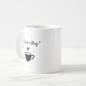 "Knuffel in een Mok." Koffiemok (Voorkant links)