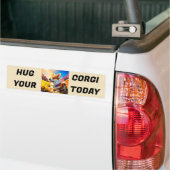 Knuffel je Corgi vandaag Bumpersticker (Op Truck)