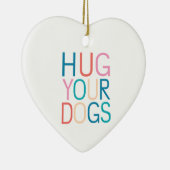 Knuffel je honden keramisch ornament (Rechts)