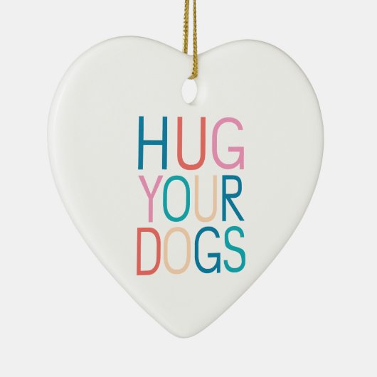 Knuffel je honden keramisch ornament (Rechts)