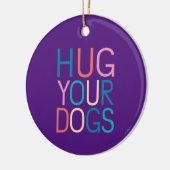 Knuffel je honden keramisch ornament (Links)