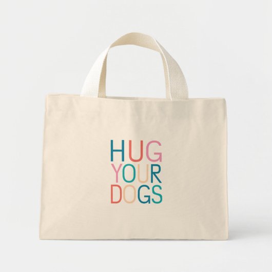 Knuffel je honden mini tote bag (Voorkant)