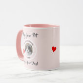 Knuffel je huisdier en geniet van je dag mok (Voorkant links)