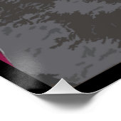 Knuffel je kat illustratie magenta perfect poster (Hoek)