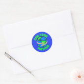 Knuffel je moeder aarde, Dag van de Aarde, Moederd Ronde Sticker (Envelop)