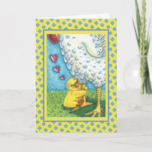 KNUFFEL JE MOEDER, LIEF BABY KUIKEN HOUDT VAN MOED FEESTDAGEN KAART