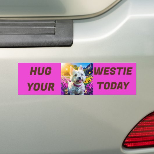 Knuffel je website vandaag bumpersticker (Op auto)