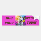 Knuffel je website vandaag bumpersticker (Voorkant)