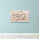 Knuffel je zegeningen canvas afdruk (Insitu (Houten vloer))