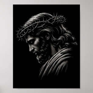 Knuffel Jezus Gezicht Kroon Van Doornen God Bijbel Poster