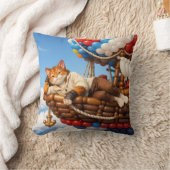 Knuffel Kattenballon Avontuur Kinderen Kussen Deco (Deken)