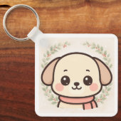 Knuffel Kawaii Hondengezicht Sleutelhanger (Voorkant)