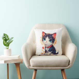 Knuffel Kawaii Kat voor Kattenliefhebbers ,Kussens Kussen