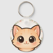 Knuffel Kawaii Kattengezicht Sleutelhanger