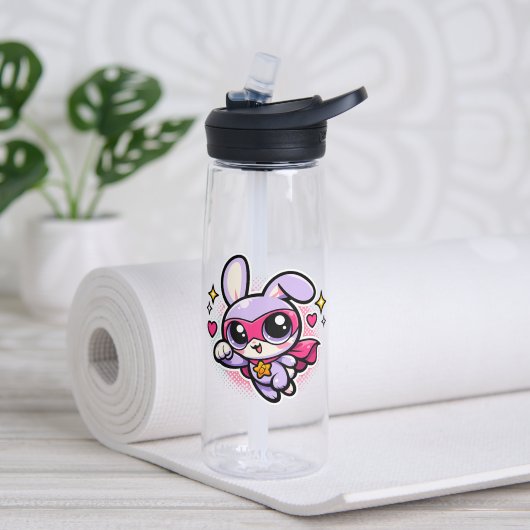 Knuffel Kawaii Superheld Konijn Waterfles (Yoga (Gedraaid) )