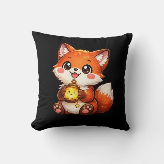 Knuffel Kawaii Vos Kussen Kussen (Voorkant)