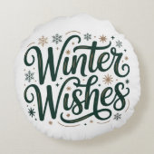 Knuffel Kerst Kinderkussen | Cute Vakantiedecorati Rond Kussen (Achterkant)