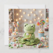 Knuffel kikker met Key Lime Pie blanco Kaart (Voorkant)