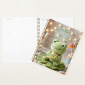 Knuffel kikker met Key Lime Pie gepersonaliseerd Planner (Display)