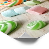 Knuffel kikker met Key Lime Pie gepersonaliseerd Poster (Hoek)