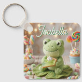 Knuffel kikker met Key Lime Pie gepersonaliseerd Sleutelhanger (Voorkant)