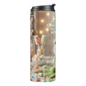 Knuffel kikker met Key Lime Pie gepersonaliseerd Thermosbeker (Gedraaid links)