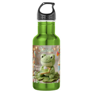 Knuffel kikker met Key Lime Pie gepersonaliseerd  Waterfles