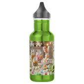 Knuffel kikker met Key Lime Pie gepersonaliseerd Waterfles (Links)
