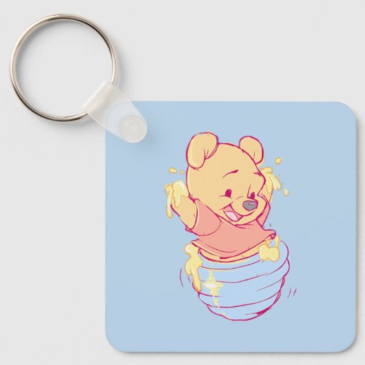 Knuffel Knijper Pooh Sleutelhanger (Voorkant)