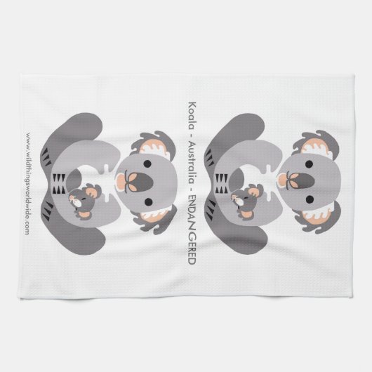 Knuffel KOALA - Behoud - Bedreigd dier Theedoek (Horizontaal)