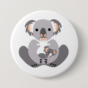 Knuffel Koala- Marsupial - Aussie - Wildlife Ronde Button 7,6 Cm