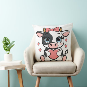 Knuffel Koe 20x20 Sierkussen