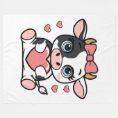 Knuffel Koe 60x80 Fleece Deken (Voorkant (Horizontaal))