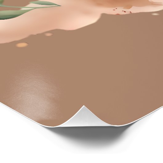 Knuffel Koe Beste Vrienden Knuffel Bloem Kunst Perfect Poster (Hoek)