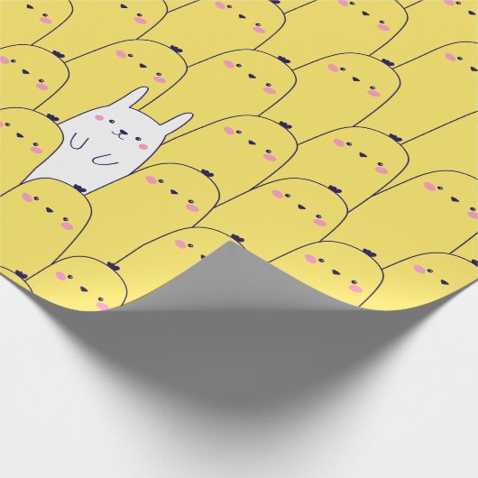 Knuffel Konijn Breipatroon Kado Mooie Pasen Cadeaupapier (Hoek)