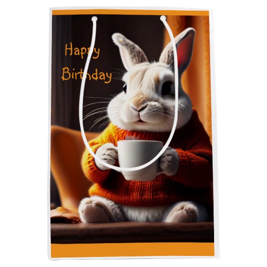 Knuffel Konijn Cadeostas Medium Cadeauzakje (Voorkant)