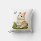 Knuffel Konijn Dekorative Kussen met Vlinder (Voorkant)