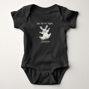 Knuffel Konijn Gepersonaliseerd En het Plezier Beg Romper