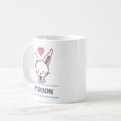 Knuffel Konijn Gepersonaliseerd Koffiemok (Voorkant links)