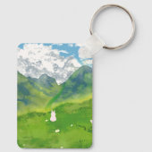 Knuffel Konijn in Mountain View Personaliseren Sleutelhanger (Achterkant)