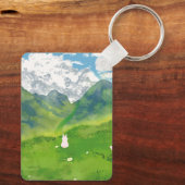 Knuffel Konijn in Mountain View Personaliseren Sleutelhanger (Achterkant)