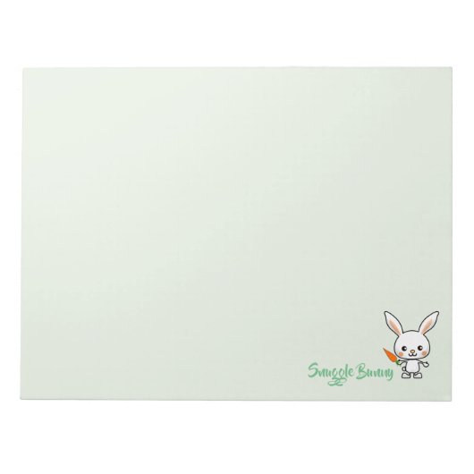 Knuffel Konijn Kawaii Custom Notitieblok (Voorkant)