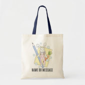 Knuffel Konijn Kinder Schooltas Boek Tote Bag (Voorkant)