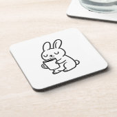 Knuffel Konijn Koffie Doodle Bier Onderzetter (Linkerzijde)