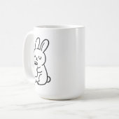 Knuffel Konijn Koffie Doodle Koffiemok (Voorkant links)