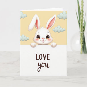 Knuffel Konijn Liefde Kaart