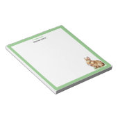 Knuffel Konijn met Groene Rand Simpel Notitieblok (Schuin)